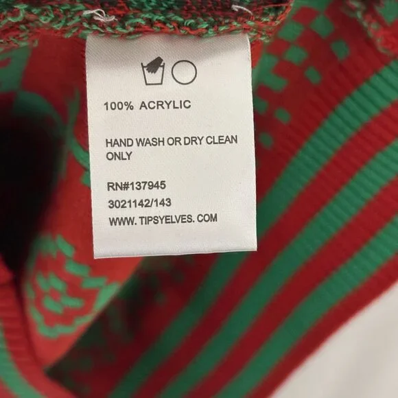TIPSY ELVES Bottle Opener Ugly Christmas Sweater Men’s M Red Green Holiday - Picture 9 of 9